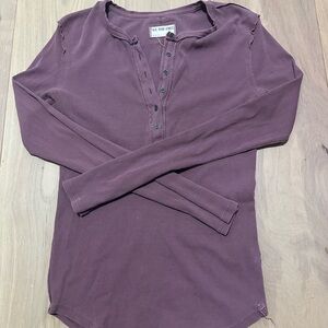 Free people Long Sleeve Henley Top